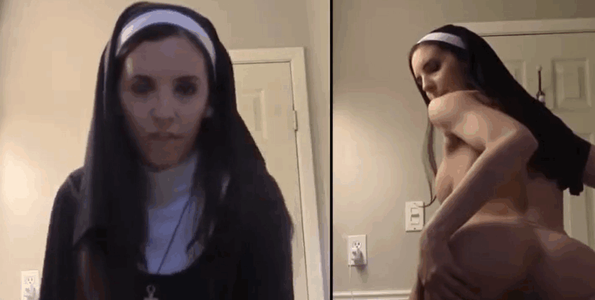 超级性感的黑发女孩大