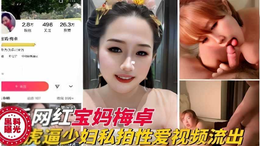 网红宝妈梅卓虎逼少妇
